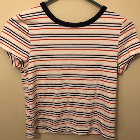 Wild Fable Tops - Wild Fable Red White and Blue Striped Shirt NWT